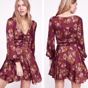 Floral Burgundy Dress